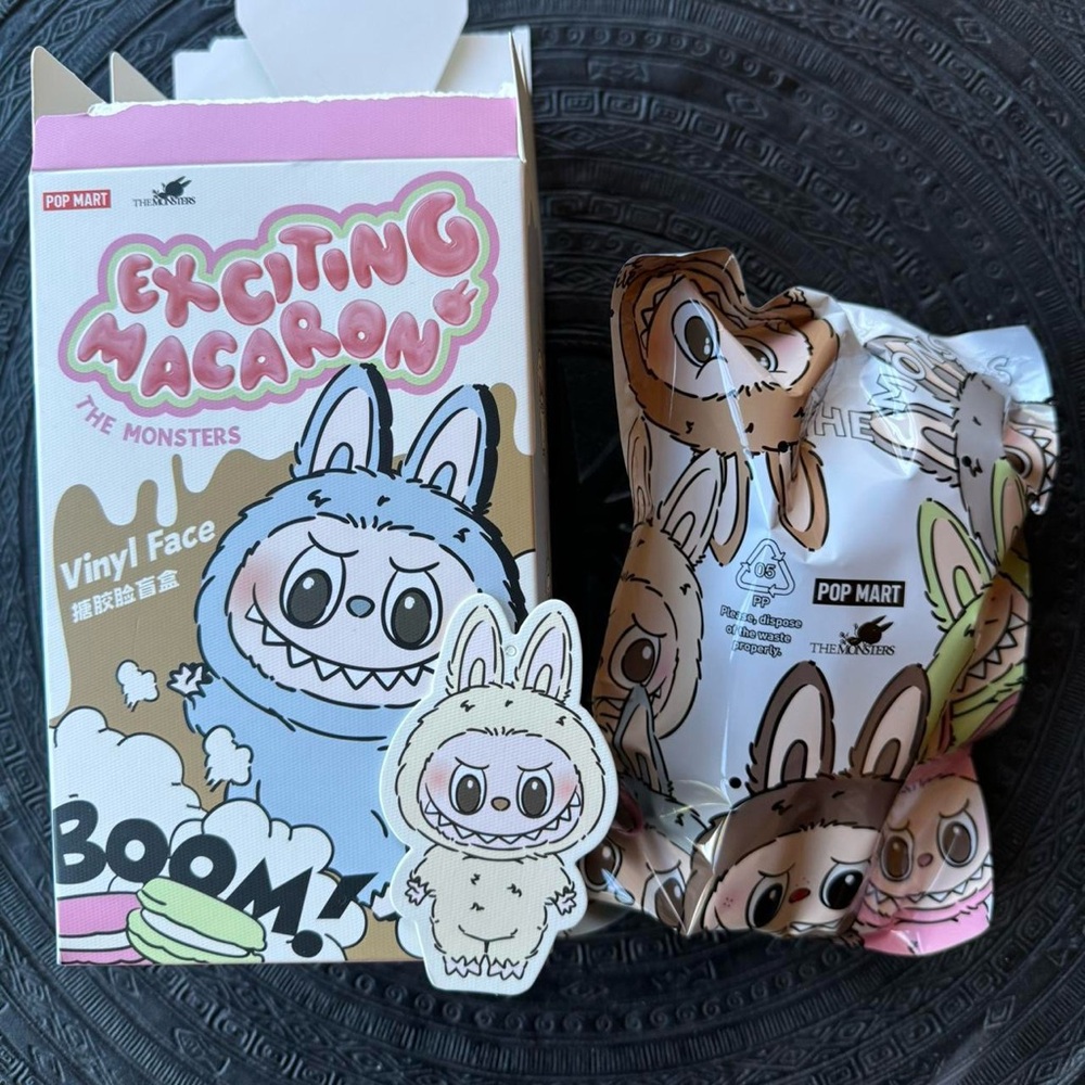 Labubu Macaron The Monsters Pop Mart plush Keychain